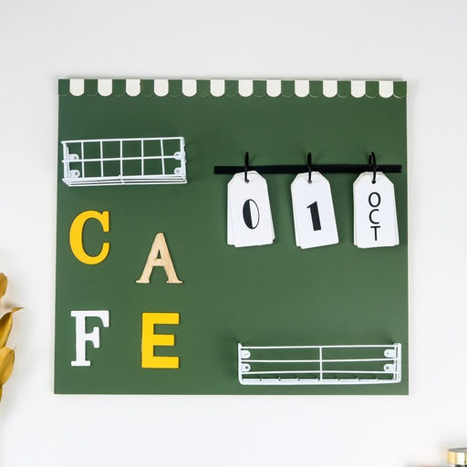 Цена за 2 шт. Панно настенное с полочками и календарём "Cafe" 45х40,5х5,5 см