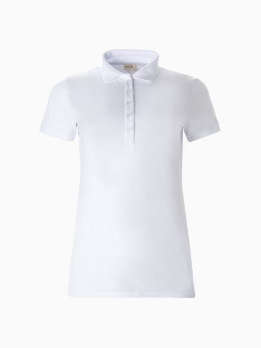 Футболка поло женская MINAKU: Basic line, белая, размер 50