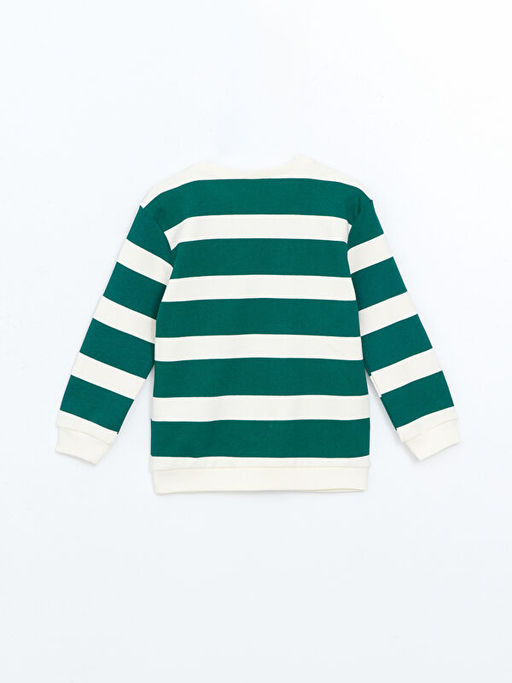 Bisiklet Yaka Uzun Kollu ?izgili Erkek Bebek Sweatshirt - Waikiki фото 2