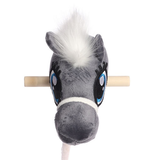 Мягкая игрушка Конь-скакун, на палке, МИКС, серая
