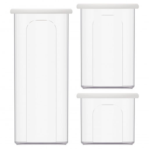 Набор банок для хранения сыпучих продуктов "Эстетика" круглые (бело-бежевый) М8748 ,,