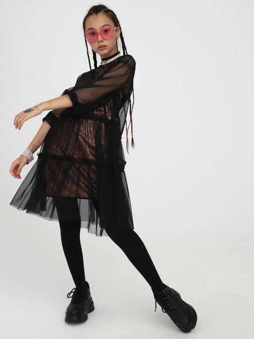 Комплект с платьем,юбкой бронзовый,черный 204214906