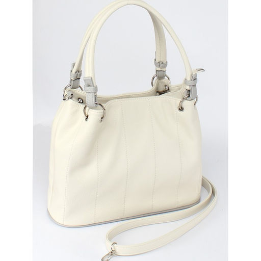 Сумка женская искусственная кожа ADEL-319, 1 отд, плечевой ремень, бежевый/серый флотер 259114