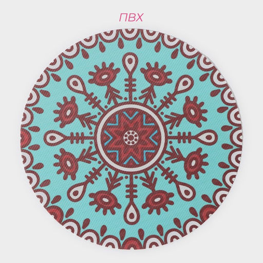 Набор салфеток сервировочных Доляна Колли, d=38 см, 4 шт, цвет бирюзовый  фото 11