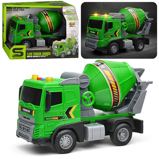 Машина "Бетономешалка" (свет, звук) в коробке