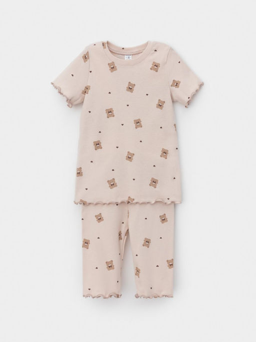 К 1632/бежевый,маленькие мишки пижама для дев - Crockid фото 2