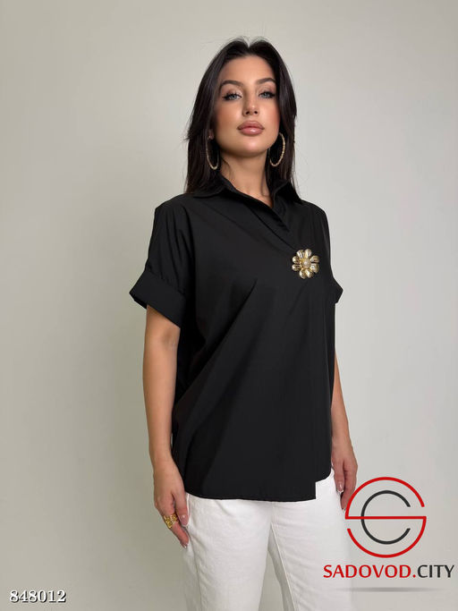 Блузка женская с брошкой - Bruno фото 5