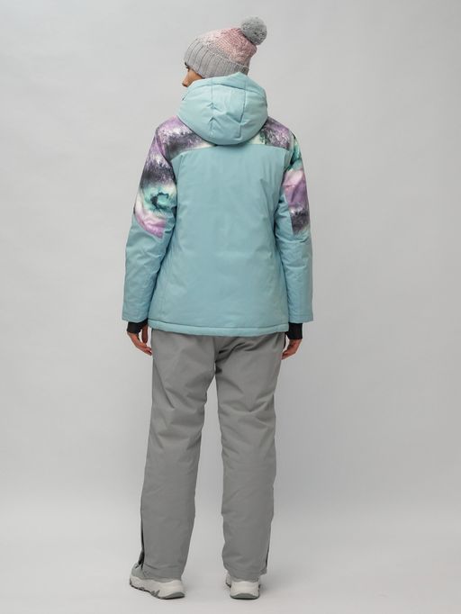 Горнолыжный костюм женский большого размера голубого цвета 02263Gl - Chunmai фото 5