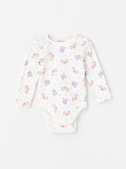 Bisiklet Yaka Uzun Kollu K?z Bebek ??t??tl? Body 5li - Waikiki фото 2