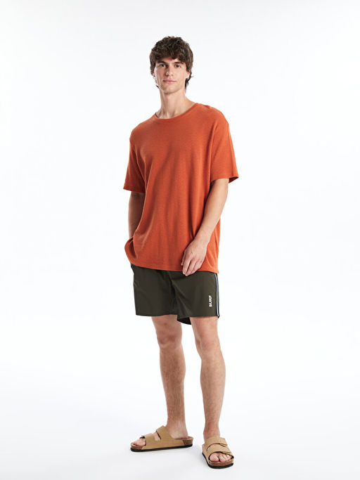 K?sa Boy Bask?l? Erkek Deniz ?ortu