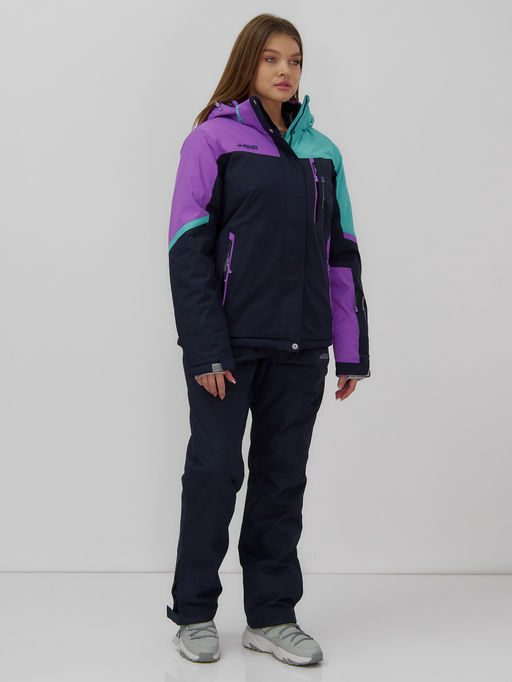 Горнолыжный костюм женский зимний голубого цвета 02819Gl