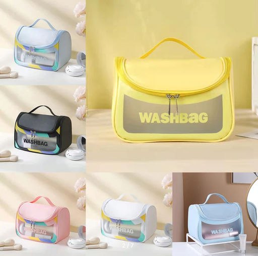 Дорожная прозрачная сумка WASH BAG 23*19см (3155) Черная - Мой органайзер фото 2