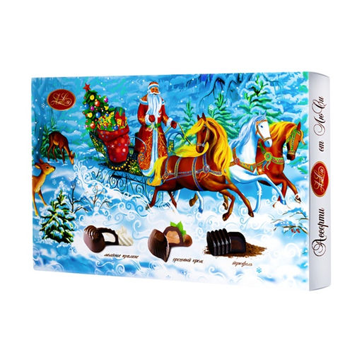 Конфеты шоколадные подарочные новогодние ассорти Тройка от ЛюСи , 200 г