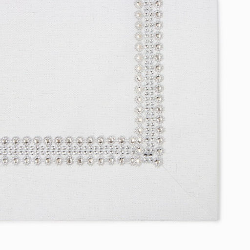 Скатерть Этель со стразами, 85 х 85 5 см, цвет белый, п/э  фото 5