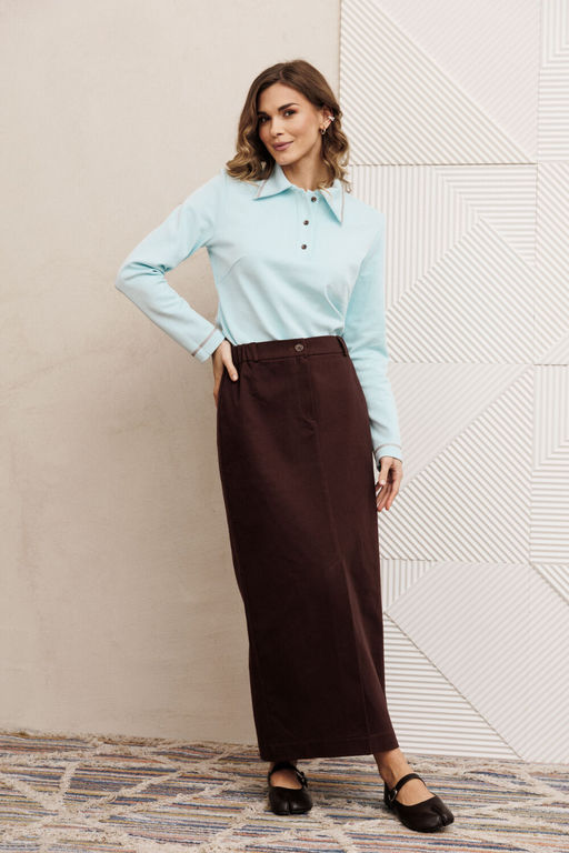 Костюм Gizart 5425 голубой, шоколадный джинс