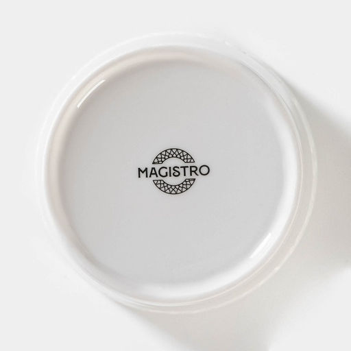 Банка для сыпучих Magistro Rodos, 600 мл, 12.5×15.4 см, фарфор, белая