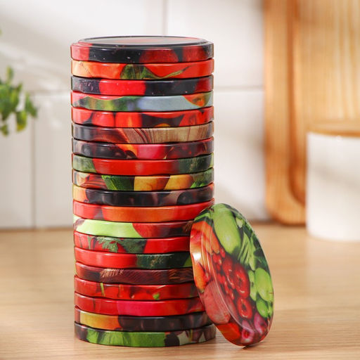 Цена за 20 шт. Крышка для консервирования Элитная, ТО-82 мм, лакированная, упаковка 20 шт, цвет МИКС - Simaland фото 2