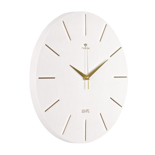 Часы настенные интерьерные «Классика», бесшумные, плавный ход, d=30 см, белые, от батарейки 1×АА