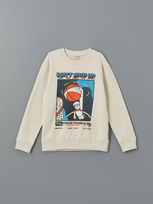 Bisiklet Yaka Erkek ?ocuk Sweatshirt
