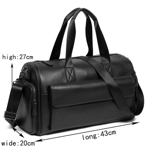 Дорожная сумка, кожа, MIRONPAN 10890 Черный