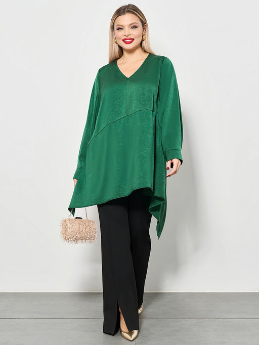 Блузка 0123-8а тёмно-зелёный - Aquarell фото 15