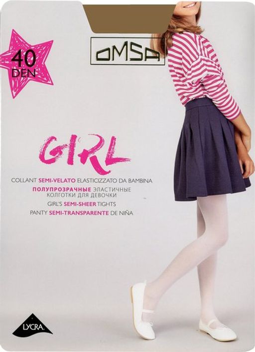 OMSA kids Collant GIRL 40 - bianco  фото 2