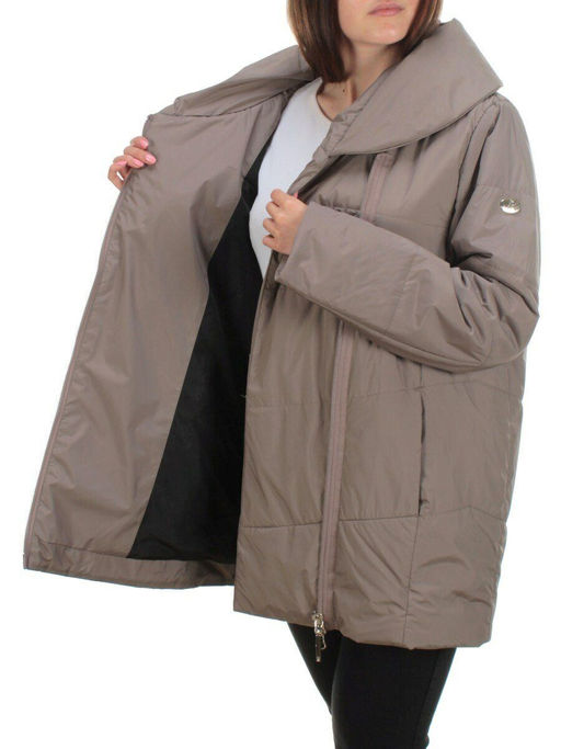22222 DK.BEIGE Куртка демисезонная женская (80 гр. синтепон) - Фабричный китай фото 7