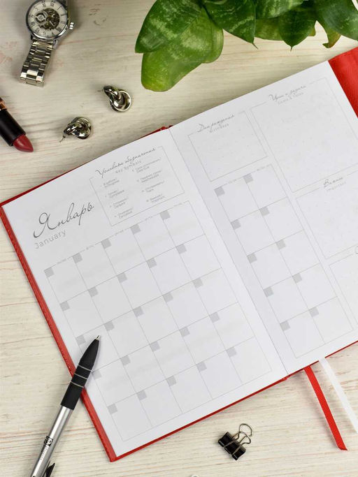 Ежедневник недатированный ESCALADA, А5, 160 л., арт. 63963/ 15 ШЕВРЕТ ЭКСТРА КРАСНЫЙ  фото 18