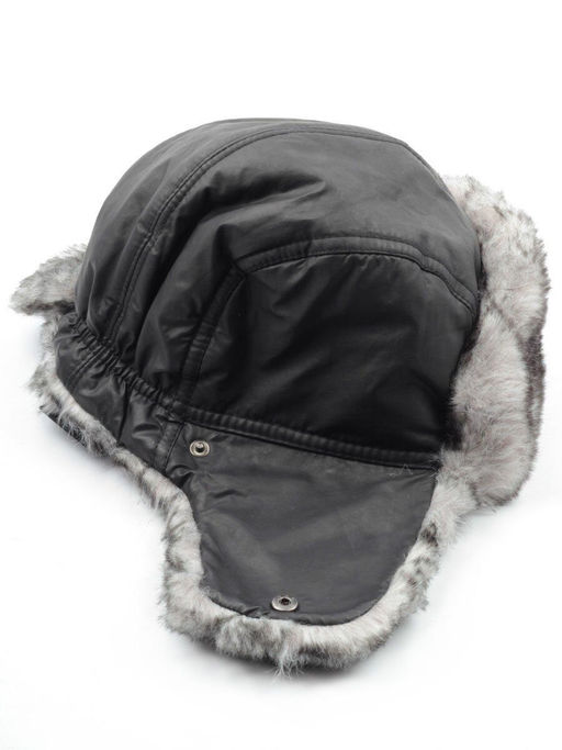 3445 Шапка-ушанка зимняя (водонепроницаемая ткань, искусственный мех)