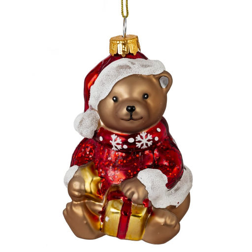 Украшение новогоднее "Медвежонок"., L6,5 W7 H10 см, 2в.