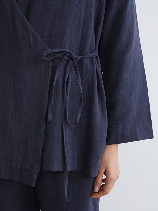 Kruvaze Yaka Kad?n M?slin Kimono