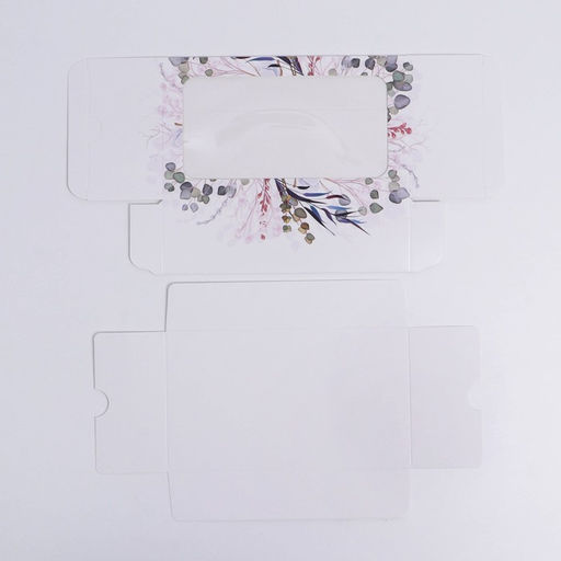 Цена за 5 шт. Коробка для макарун, кондитерская упаковка, «Венок» 18 х 10.5 х 5.5 см