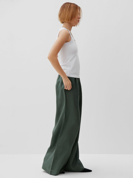 Брюки женские oversize MINAKU: MINAKU: Safari цвет зеленый, размер 50