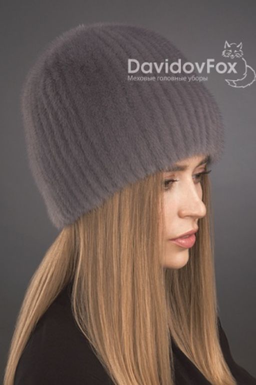 ВИДЕООБЗОР шапка Сноп норка серо-голубая - Davidovfox фото 2