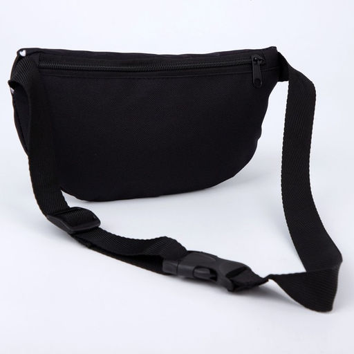 Сумка на пояс Good vibes, 32х8х15 см, отд на молнии, чёрная - Nazamok фото 5