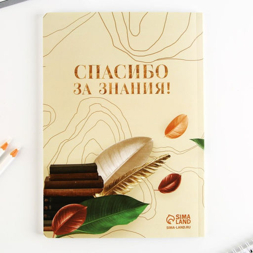 Подарочный набор, ежедневник А5, 96 л., ручка софт-тач, 2 шт. «С днём учителя»