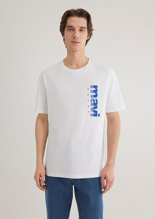 Mavi Jeans Bask?l? Beyaz Tisort  фото 3