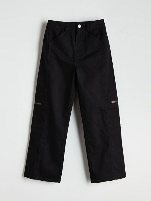 Wideleg K?z ?ocuk Kargo Pantolon