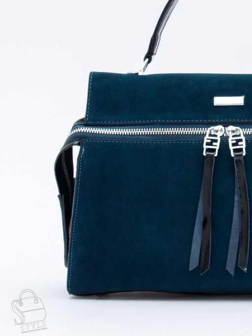 Сумка женская кожаная 9675MSS d.blue Velina Fabbiano-Safenta в Новосибирске