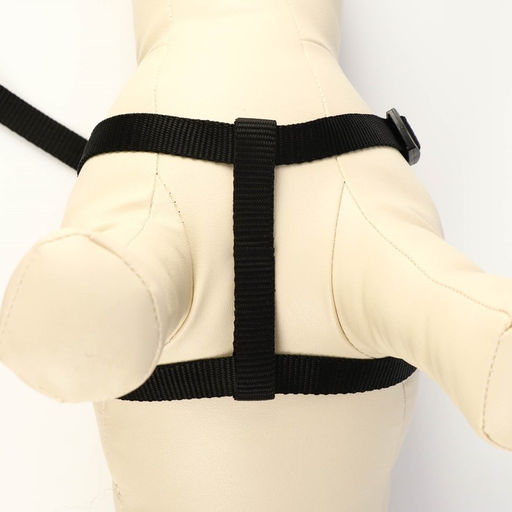 Комплект Базис, поводок 120 х 1,5 см, ОГ 32-46 см, чёрный - Пижон фото 3