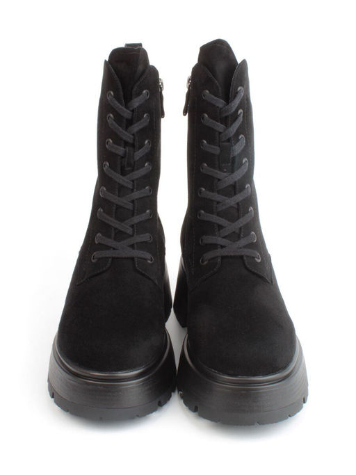 04-M3-1376 BLACK Ботинки зимние женские (натуральная замша, натуральный мех)