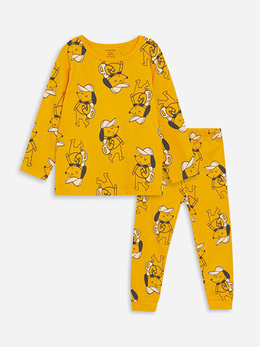 Bisiklet Yaka Uzun Kollu Erkek Bebek Pijama Tak?m?