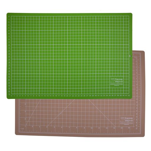 Gamma DKD-03 Мат для резки двухсторонний ПВХ 45 см х 30 см в пакете формат А3/бежевый/салатовый