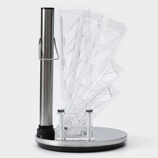 Набор кухонных принадлежностей на подставке Доляна Sparkle, 7 предметов: 5 ножей, мусат и ножницы  фото 11