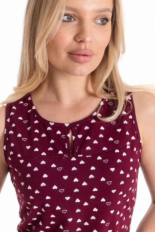 Сорочка М325351бб бордовый/белый - Елена фото 3