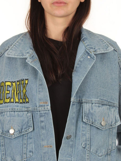 5803 LT. BLUE Куртка джинсовая женская оверсайз - Fashion фото 11