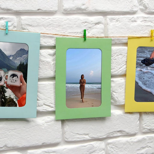 Фоторамки на прищепках «Цветные», 6 шт.