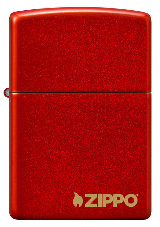 Зажигалка ZIPPO Логотип с металлизированным красным покрытием | Logo Metallic Red 49475ZL  фото 2