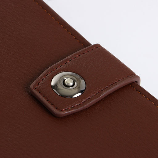 Портмоне мужское, на магните, три отделения, коричневое