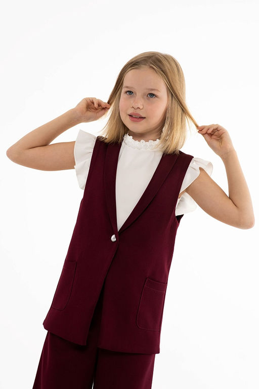 Школьный жилет для девочки Mooriposh, модель 1107/1